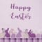 72" Pastel Purple Happy Easter Plaid Table Runner